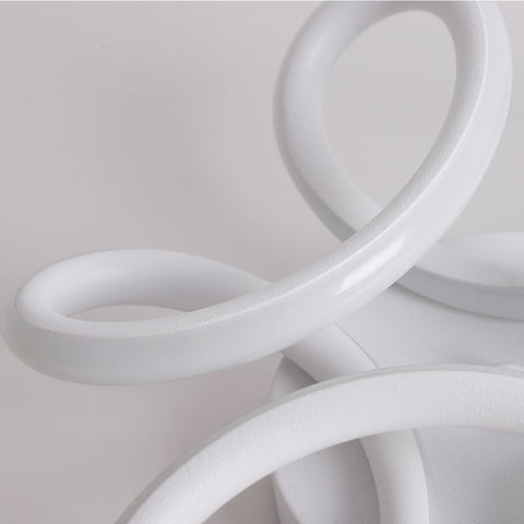 Plafonnier LED, 22W Lampe de Lustre, Design Courbé Moderne Luminaire Plafonnier pour Couloir Balcon Salon Cuisine Salle de Bain Chambre, Diamètre 26cm 6000K Blanc Froid