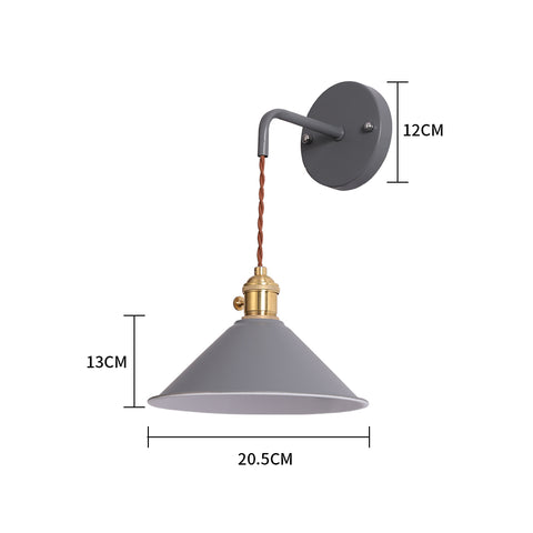 Style nordique Chambre À Coucher Plug-in Dimmable Applique Macaron Bougie Simple Européenne Creative Escalier Allée Avec Interrupteur Applique Murale  Gris (Ampoule non incluse)