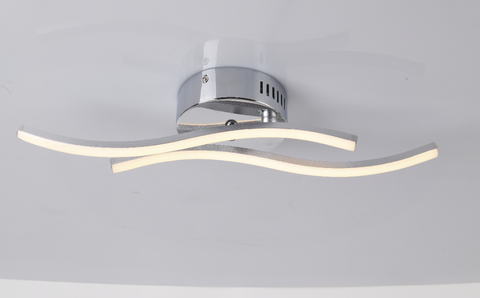 lumière LED parallèle,Bande de plafonnier moderne, lampe de conception de bande ondulée, plafonnier LED, pour chambre à coucher de salon, lumière blanche chaud , Plafonnier moderne bande