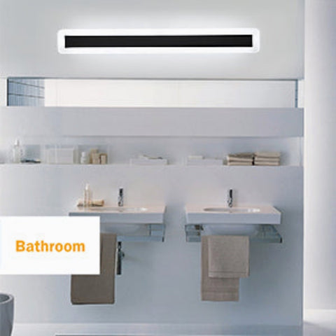 Appliques murales LED, Lampe Éclairage Mural moderne 22W 6000K, lampe à LED noire en aluminium 60CM, Lampe Murale décorative pour salon de chambre (lumière blanche froide)