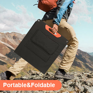 Panneau solaire portatif pour le chargeur solaire pliable de la centrale électrique 20V pour le voyage extérieur de fourgon de camping