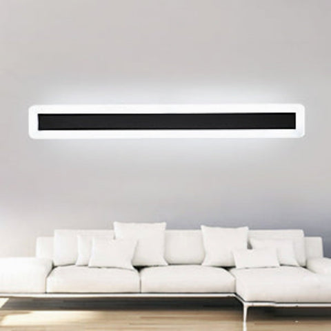 Appliques murales LED, Lampe Éclairage Mural moderne 22W 6000K, lampe à LED noire en aluminium 60CM, Lampe Murale décorative pour salon de chambre (lumière blanche froide)