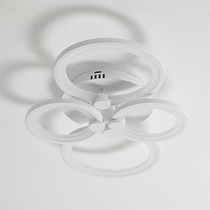 Plafonnier LED Moderne 42W, Dimmable avec Télécommande, 3000-6500K, Lampe de Plafond à Intensité Variable, Luminosité Réglable, Design en Métal et Acrylique pour Salon, Cuisine, Chambre