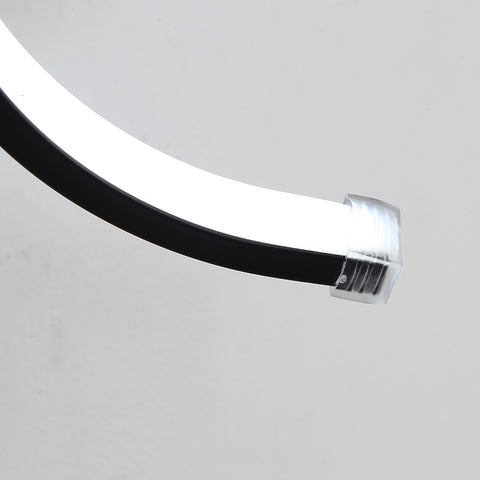 Applique Murale Interieur, 19W Appliques LED Design Courbe, Lampe Murale Moderne en Acryliquel pour Chambre, Salon, Hôtel, Escalier, Allée, Noir Couleur, lumière blanche froide