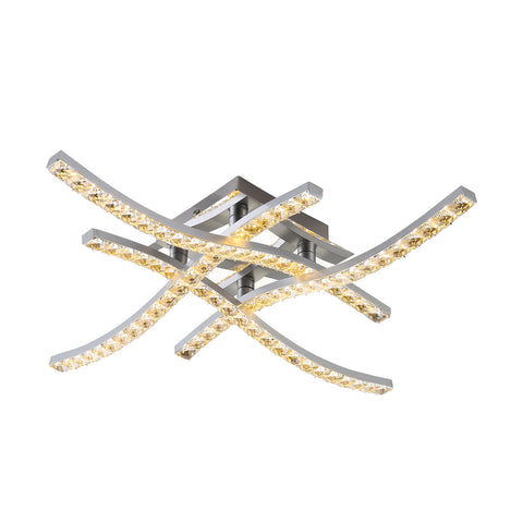 Plafonnier en cristal moderne lampe de plafond en forme de vague LED nordique salon chambre salle à manger Restaurant hôtel décor à la maison