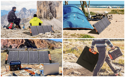 150W 20V Sac Pliant Solaire Léger Silicium Monocristallin Noir Camping Trailer Car Ocean