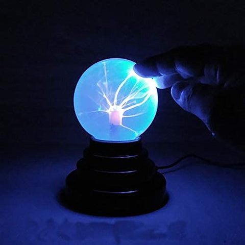Boule de plasma Contrôle sonore et tactile USB prise Boule magique sensible pour les décorations, la chambre à coucher et les cadeaux pour enfants