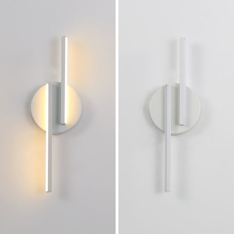 Applique Murale LED Intérieur Lampe Murale Moderne, Appliques Aluminium Pour Salon Couloir Salle De Bain Escalier Veilleuse (Blanc) 3000K Lumière Chaude
