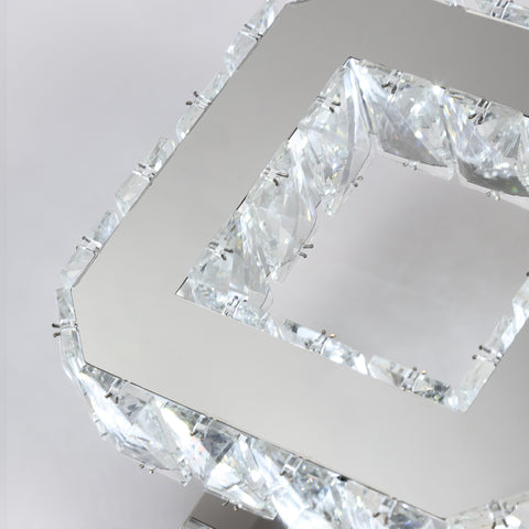 Applique Murale Cristal Intérieur 12W 1080lm Lampe Murale en Cristal LED Moderne Décoration Luminaire Mural pour Chambre à Coucher Salle à Manger Foyer Blanc Froid 6000K