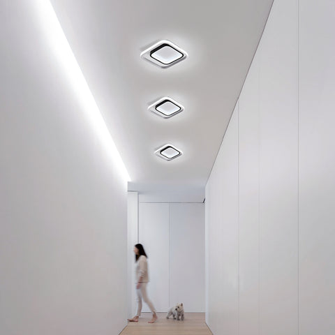 Plafonnier LED, Moderne Luminaire Plafonnier 30W 3300lm, Lampe de plafond 6000K acrylique et métal, pour salon chambre salle à manger