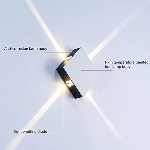 Lampe murale à LED, lampe murale LED SCONCE STAR Cross Star Star Light Star pour le couloir Corridor Blanc chaud, Echance de mur lumière