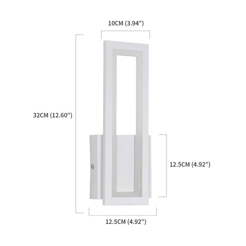Applique Murale LED Intérieur, 16W Simple Square Lampe Murale LED, Moderne Décoration Eclairage LED Luminaire Mural Murale pour Salon, Chambre, lumière Chaud 3000K Blanc couleur