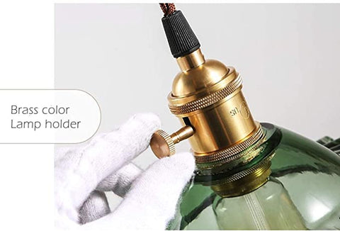 E27 Industrielle Vintage Verre Suspensions Luminaire Retro Plafonnier Luminaire Verre Retro Suspensions Luminaires Industrielle Eclairage de Plafond Suspensions Plafonniers Luminaire(sans ampoules)