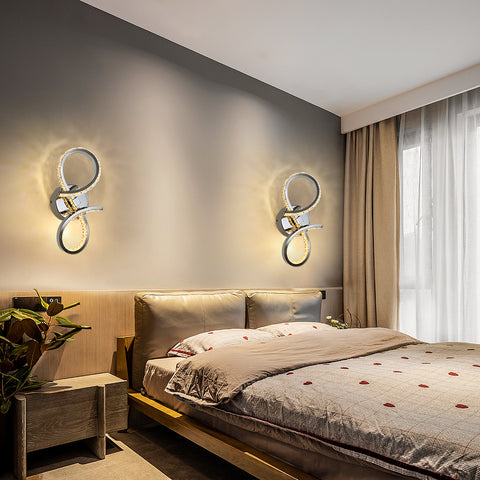 Applique Murale LED 12w Lampe Intérieur Murale Créative Moderne en Métal Lampe de Chevet Couleur Chaude 3000k, éClairage pour Chambre Couloir Salon Escaliers Bureau