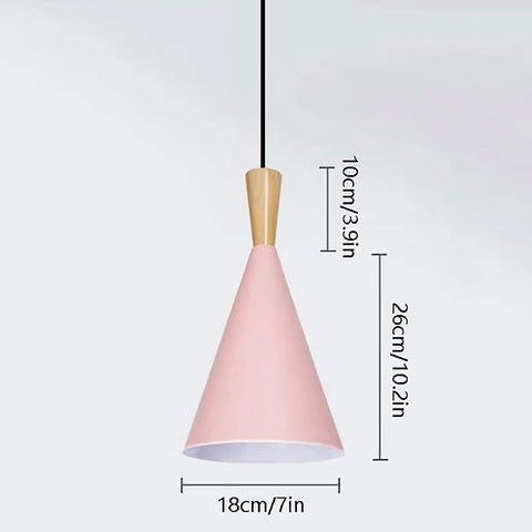 Suspension Bois Lustre E27 Base Pour salon chambre à coucher salle à manger bureau Bar Café Rose