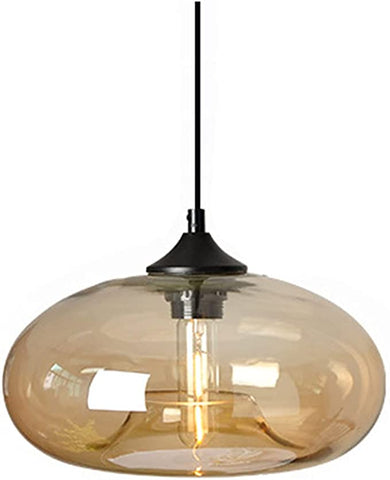 Lampe à suspension colorée suspendue en verre moderne pour salon Bar cuisine Restaurant café salle à manger luminaires nordiques pour la maison (ambre couleur)