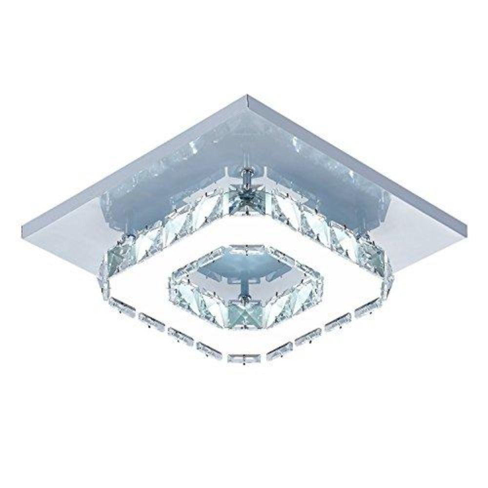 Plafonnier LED en cristal Lampe de plafond moderne 12W 6500K