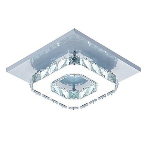 Plafonnier LED en cristal Lampe de plafond moderne 12W 6500K