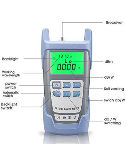 FTTH Photomètre Fibre Optique Testeur Câble Optique Testeur fibre optique -70 dBm à +10 dBm