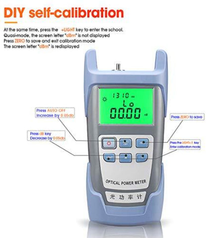 FTTH Photomètre Fibre Optique Testeur Câble Optique Testeur fibre optique -70 dBm à +10 dBm