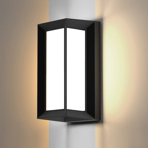 Applique Murale Extérieur Moderne LED 18W, IP65 Etanche Rectangulaire Applique Exterieur LED