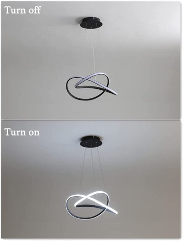 Lustre LED moderne, Plafonnier LED en aluminium, Lampe suspension 35W 3150Lumen pour Salon, Salle à manger, Chambre