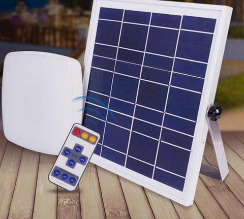 Plafonnier solaire, lumière blanche 6000K, contrôle de la lumière/télécommande/capteur radar, rallonge de 5m