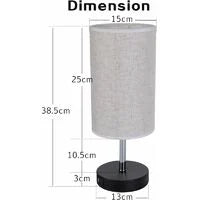 Lampe de Chevet Tactile Dimmable 2 USB Avec Ampoule E27 Abat-jour en Tissu Beige Lampe de Table pour Chevet Bar Chambre Salon Hotêl Café Chambre d'Enfant Salon Bureau (Sans Ampoule )