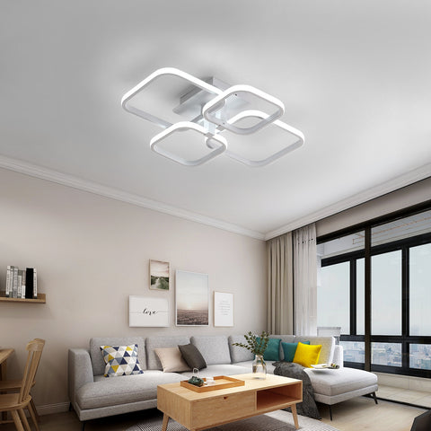 Plafonnier LED, Lampe de Plafond Moderne 60W 4680LM, Luminaire Plafonnier Blanc