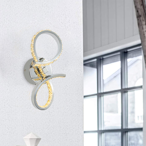 Applique Murale LED 12w Lampe Intérieur Murale Créative Moderne en Métal Lampe de Chevet Couleur Chaude 3000k, éClairage pour Chambre Couloir Salon Escaliers Bureau