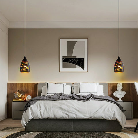 Moderne LED Suspension Luminaire, Lustre Industriel en Creux Sculpté, Lampe de Plafond en Métal Cage Pendentif Abat-Jour Noir E27 Lampe pour Salon Cuisine Couloir Restaurant Loft Café Bar