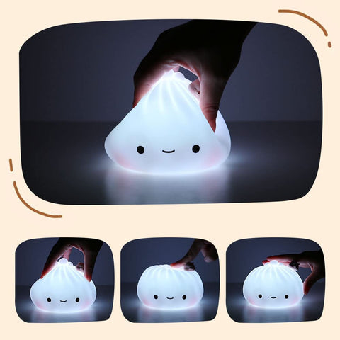 Veilleuse pour Enfants, 7 Couleurs Lumière LED Veilleuse Enfant Led Rechargeable Avec de USB, Veilleuse en Silicone Doux au Toucher, Portable Jolie Veilleuse pour Bébé, Garçons et Filles Cadeau