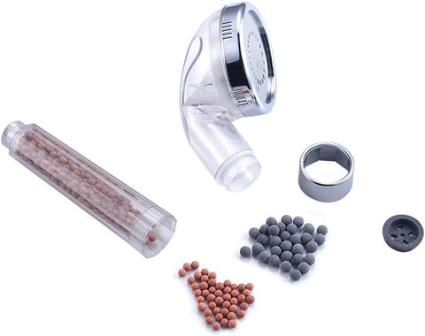 Pomme de douche led 3 couleurs tête de douche température douchette spa Chrome ABS pour accessoires de salle de bains