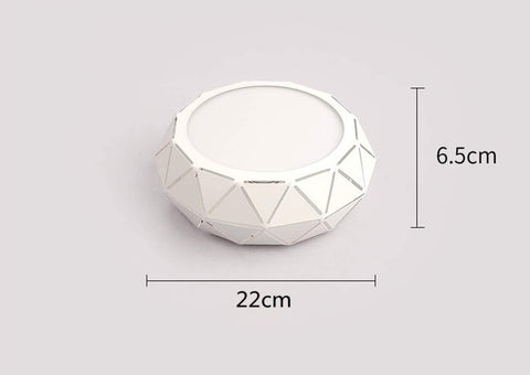Moderne LED Plafonnier Polygone Plafonnier Surface Mount 8W 220V Lumière blanche Pour Salon Couloir Escalier Cuisine Diamètre 22cm