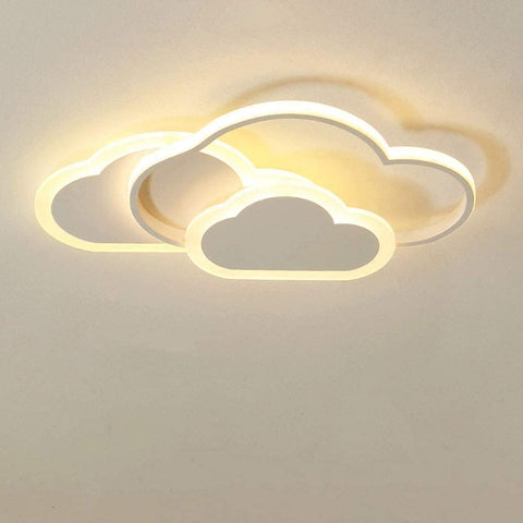 Plafonnier LED, éclairage de plafond de décoration intérieure, lustre blanc en acrylique 36W, lampe de plafond en forme de nuage pour chambre à coucher, salon, salle à manger, lumière chaude 3000K