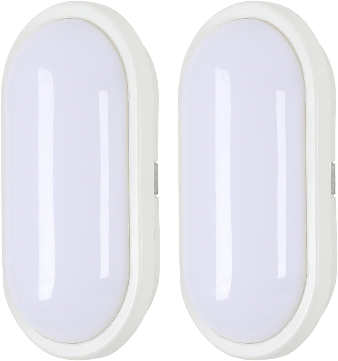 2 pièces Plafonnier LED Ovale plafonnier LED salle de bain étanche IP54