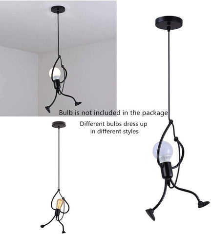 Lustre Suspension Salon E27 Fer Gens Lustre Chambre Enfant, Créatif Dessin Animé Lustre Salon