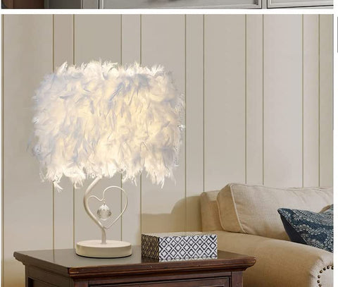 Lampe de bureau LED plume avec télécommande, lampe de table décorative simple moderne, veilleuse créative de lampe de chevet, adaptée au bureau d'étude de la chambre des enfants