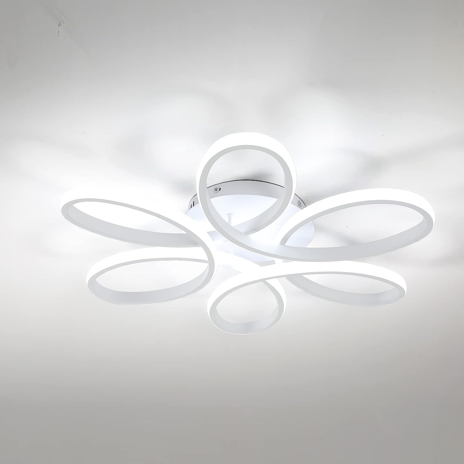 Plafonnier LED Design moderne Forme de fleur créative Lampe de Plafond