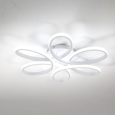 Plafonnier LED Design moderne Forme de fleur créative Lampe de Plafond
