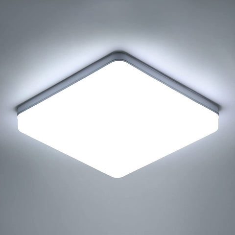 Plafonnier LED Carré, Lampe de Plafond LED, IP44 Plafonnier LED