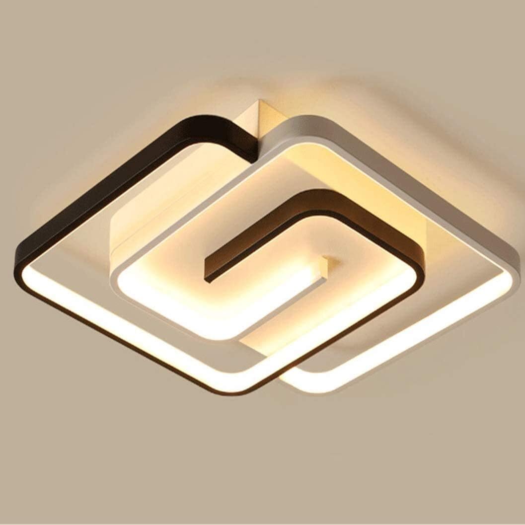Plafonnier Led Dimmable avec télécommande Moderne Lampe de Plafond Dimmable 3000K-6000K Pour salon chambre à coucher salle à manger bureau 42W Carré