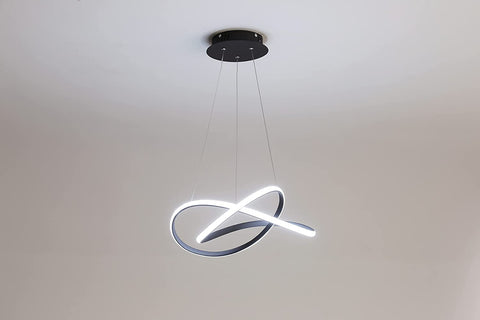 Lustre LED moderne, Plafonnier LED en aluminium, Lampe suspension 35W 3150Lumen pour Salon, Salle à manger, Chambre