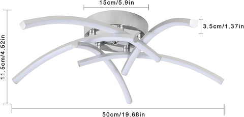 Tableau des dimensions des plafonniers