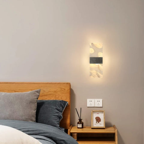 2 Pcs Applique Intérieure12W, 3000K Lumière Blanche Chaude Applique Led Intérieur Plume Acrylique, Eclairage mural moderne Ledpour chambre, salon, couloir, cage d'escalier (Argent)