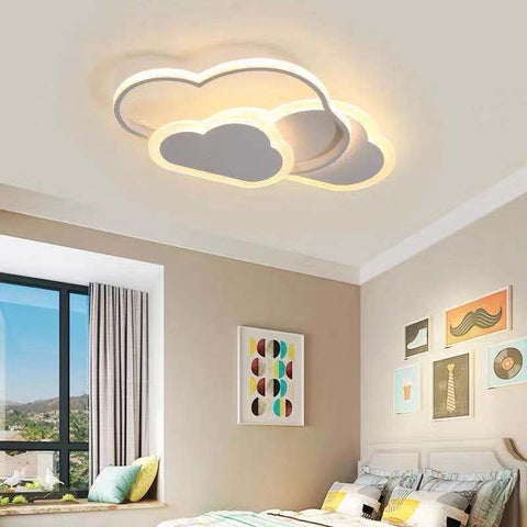 Plafonnier LED, éclairage de plafond de décoration intérieure, lustre blanc en acrylique 36W, lampe de plafond en forme de nuage pour chambre à coucher, salon, salle à manger, lumière chaude 3000K