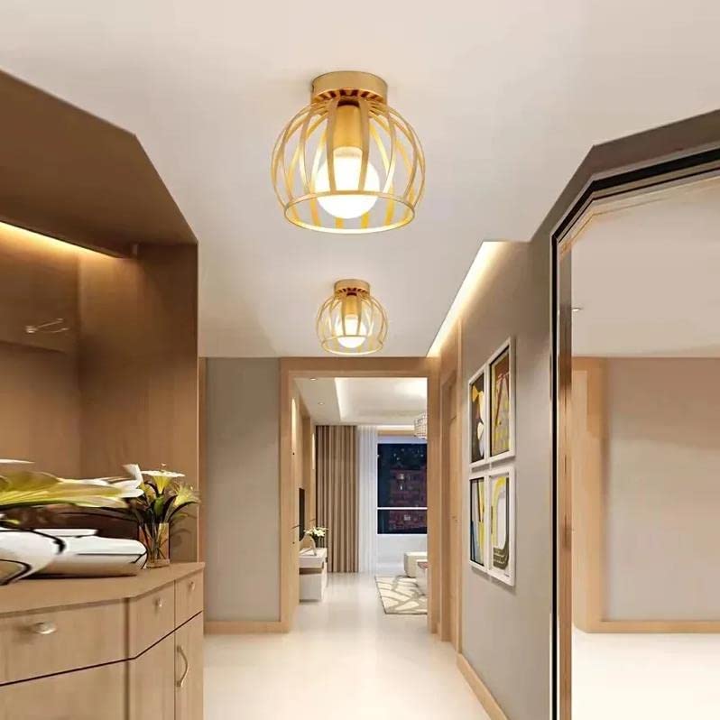 Plafonnier Vintage, Plafonnier Semi-encastré, Abat-jour de Plafond à Cage