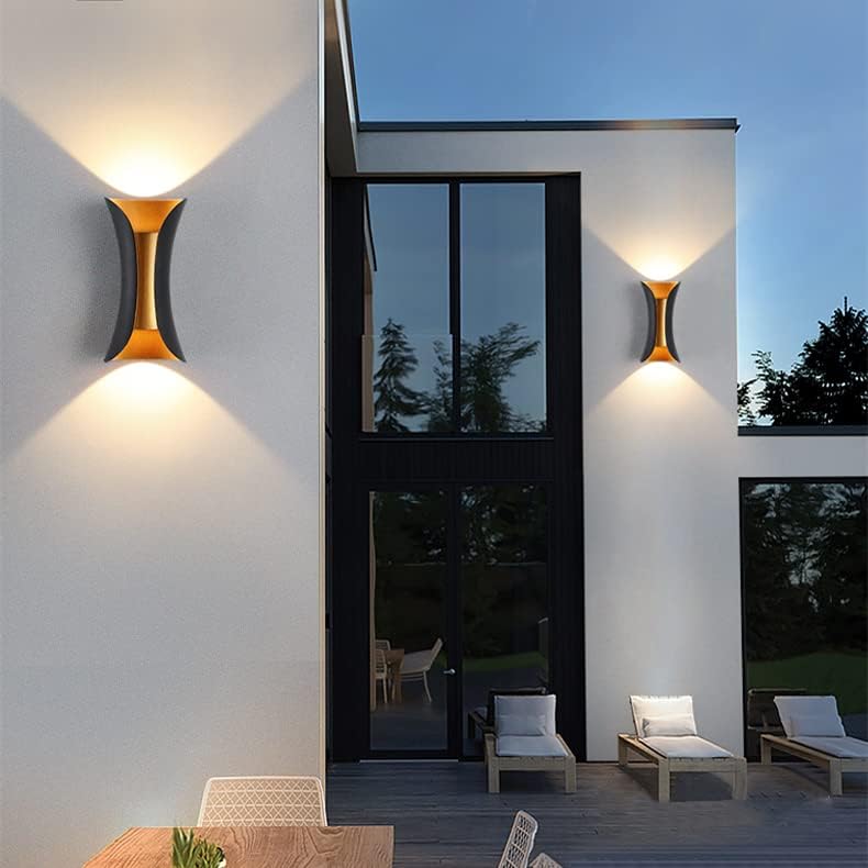 Applique Murale LED 10W Moderne Lampe murale Extérieure Blanc Chaud 3000K