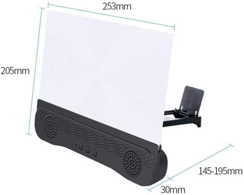 Loupe de l'écran avec haut-parleur pour smartphone,12 pouces 6D HD écran du projecteur pour films,vidéos et jeux