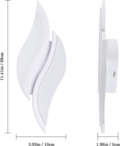 Applique Murale Intérieure LED, Moderne Lampe Murale 20W 2300LM, Éclairage Acrylique Luminaire Mural pour Salon Chambre Escalier 6500K lumière blanche froide Couleur blanche